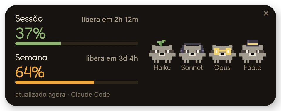 Widget do Mac na mesa
